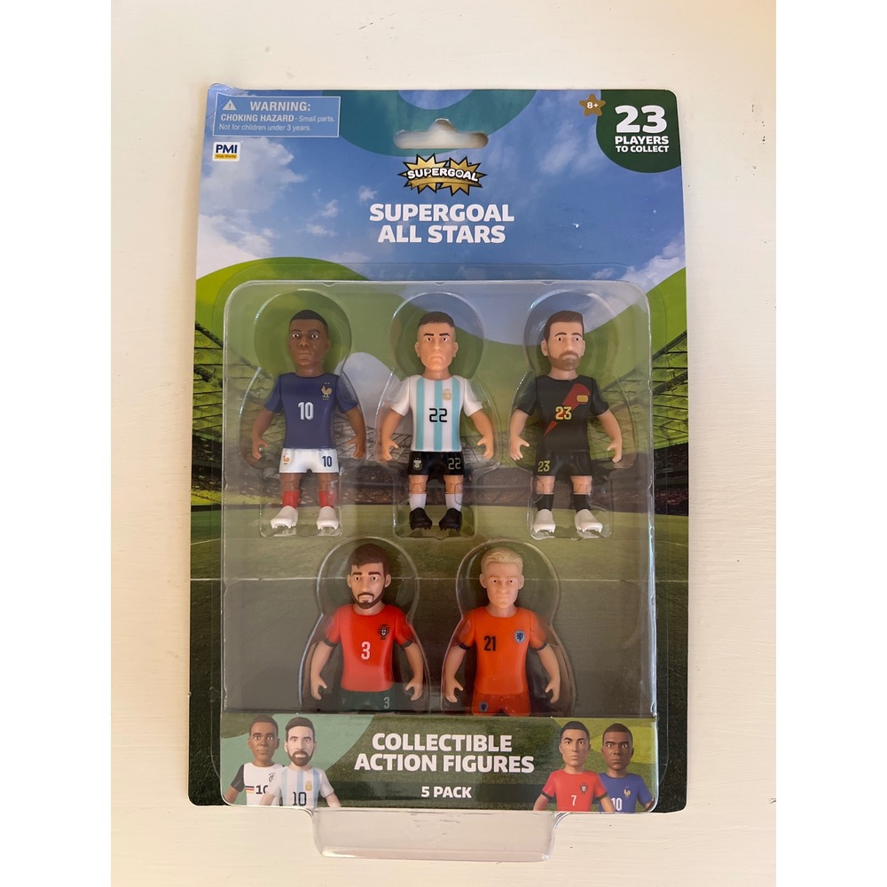 Supergoal All Stars Soccer Action Figures 5 Pack‎ Mbappe Martinez De Jong SM2040
